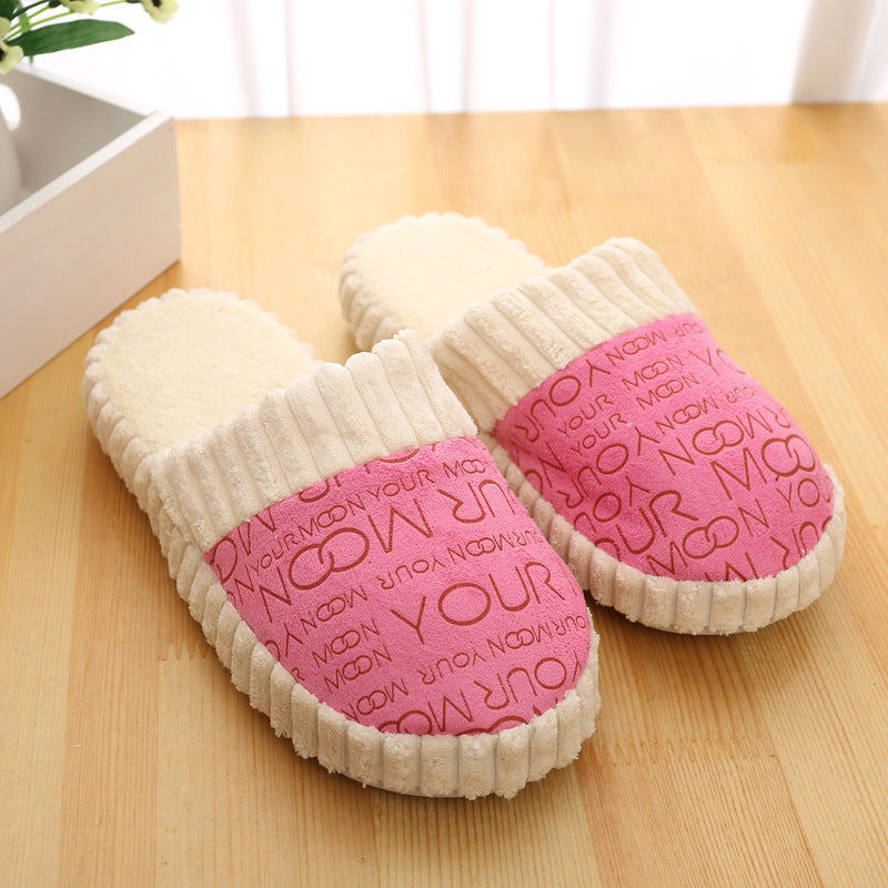 Striped EVA cotton slippers
