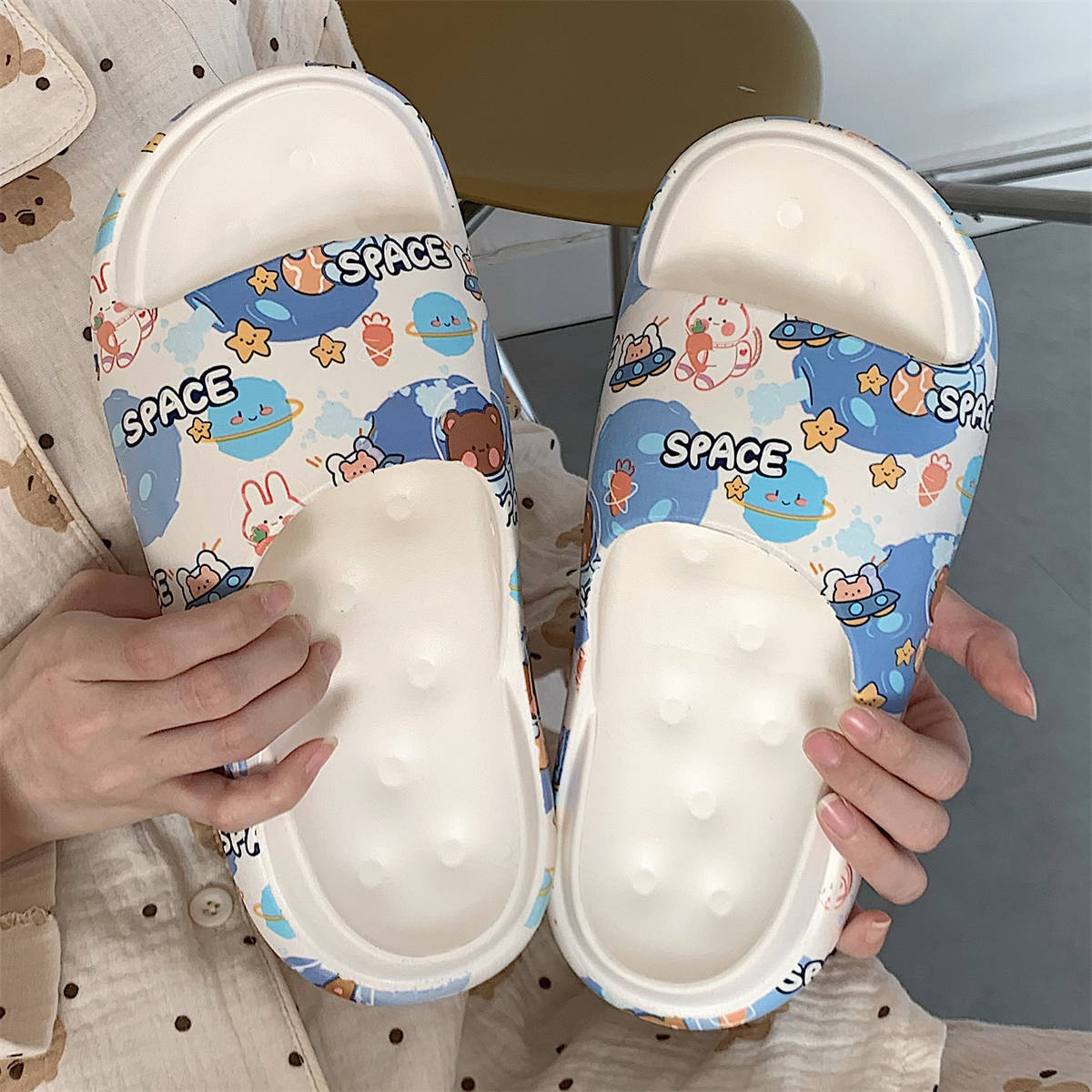 Women's Cute Graffiti Eva Platform Slippers