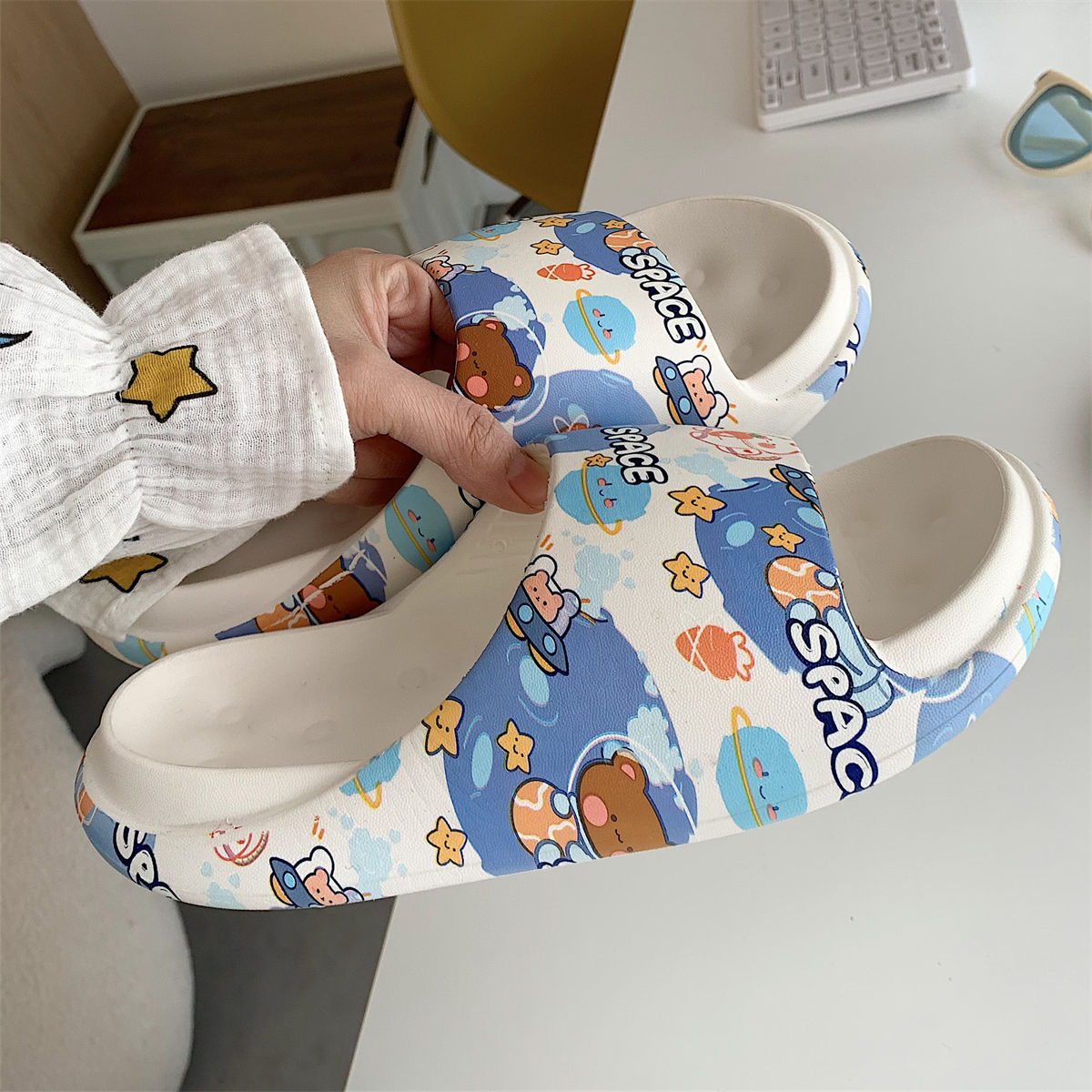 Women's Cute Graffiti Eva Platform Slippers
