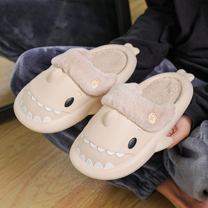Warm Winter House Slippers - Shark Shoes EVA Couple Slippers