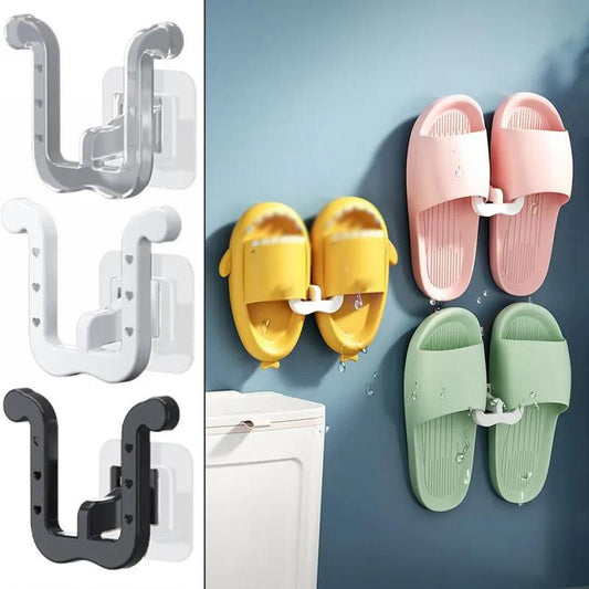 Bathroom Slipper Rack Wall-mounted Punch-free Storage Fantastic
